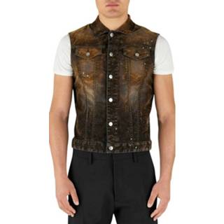 👉 Bruin mannen Spotted Effect Waistcoat Dsquared2 , Heren