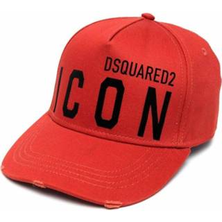 👉 Rood onesize mannen Logo-Print Cap Dsquared2 , Heren 8058097967708