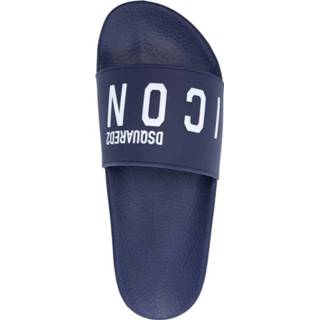 👉 Blauw mannen Icon Slides Dsquared2 , Heren