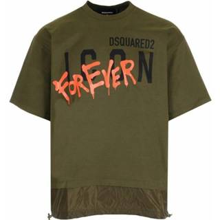 👉 Print T-shirt groen XL mannen Icon Forever Dsquared2 , Heren