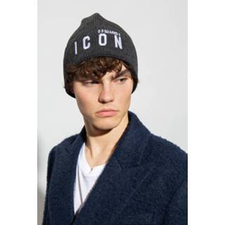 👉 Beanie onesize grijs mannen Wool Dsquared2 , Heren 8055777029169