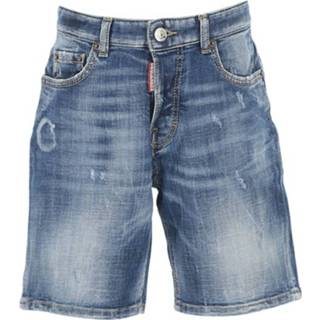 👉 Bermuda blauw mannen Jeans Strappi Dsquared2 , Heren