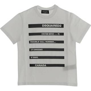 👉 Shirt wit mannen Logo-print short-sleeved T-shirt Dsquared2 , Heren