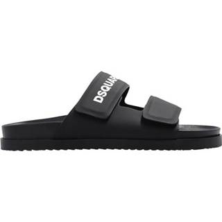 👉 Shoe zwart mannen Sliders Man Shoes Dsquared2 , Heren
