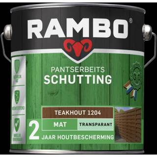 👉 Rambo Pantserbeits Schutting Mat Transparant 2,5 liter - Teakhout