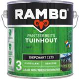 👉 Rambo Pantserbeits Tuinhout Zijdeglans Dekkend - 2,5 liter Diepzwart