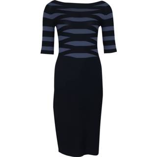 👉 Bandage zwart s vrouwen Stripe Knit Dress Emporio Armani , Dames