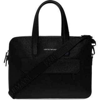 👉 Briefcase zwart onesize mannen with logo Emporio Armani , Heren 8050232506056