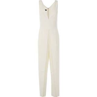 👉 Sleeveless wit vrouwen Deep V Neck Jumpsuit Emporio Armani , Dames