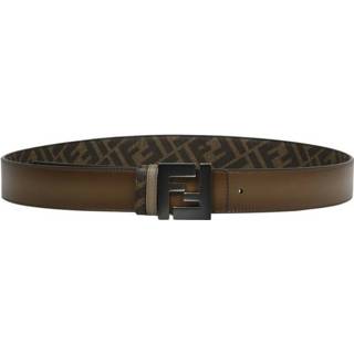 👉 Riem bruin mannen Logo Print Belt Fendi , Heren