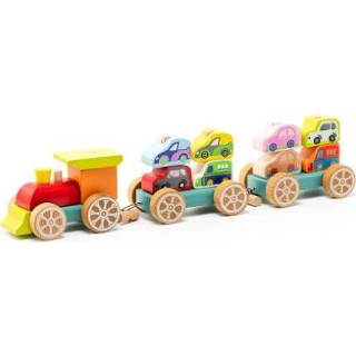 👉 Houten speelgoed jongens Cubika Toys autotrein 4823056513999
