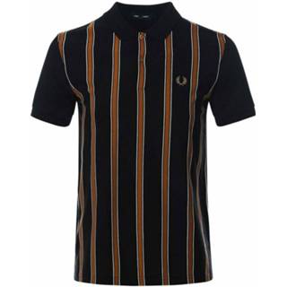 👉 Poloshirt zwart XL mannen Textured Stripe Polo Shirt Fred Perry , Heren