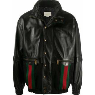 👉 Bomberjacket zwart mannen Web Bomber Jacket Gucci , Heren