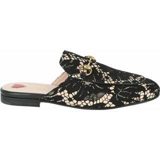 👉 Slippers zwart vrouwen Princetown Floral Lace Gucci , Dames