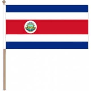 👉 Zwaaivlag stof active Costa Rica 15x22,5cm | 7424953399395