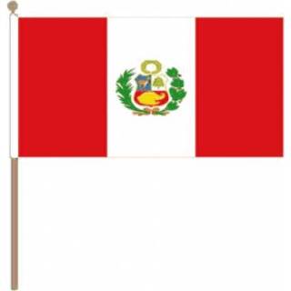 Zwaaivlag stof active Peru 15x22,5cm | 7424950748769