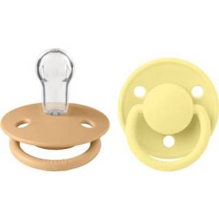 👉 Speen silicone jongens geel BIBS Fopspeen De Lux 0-36 maanden, Woestijn Sand & Zonneschijn 5713795230358