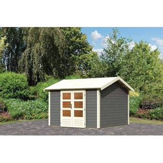 👉 Tuinhuisje Karibu | Tuinhuis Theres 7 Terragrijs 4010090314471