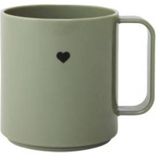 👉 Drink beker groen jongens donkergroen Design Letters Drinkbeker Mini Love met handvat in forest green 5710498190217