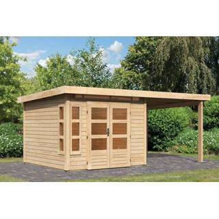 👉 Tuinhuisje Karibu | Tuinhuis Kastorf 6 met Overkapping 2,6 Onbehandeld 4010090315362