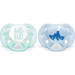 👉 Speen jongens Philips Avent Fopspeen Ultra Soft Boy 0-6m 2 st 8710103938415