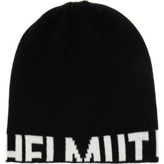 👉 Beanie zwart onesize mannen with logo Helmut Lang , Heren