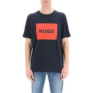 👉 Print T-shirt blauw XL mannen Logo box Hugo Boss , Heren