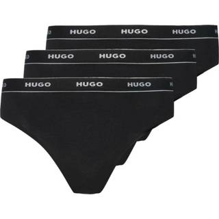 👉 Tanga zwart l vrouwen In Cotone Elasticizzato Confezione da Tre 50469681 Hugo Boss , Dames 1657469937690