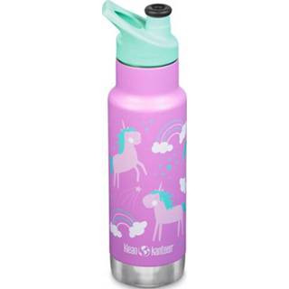 👉 Thermosfles RVS active Klean kanteen sportdop - unicorns 355ml