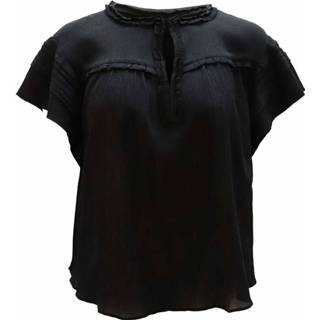 👉 Short sleeve zwart vrouwen Ruffle Blouse Isabel Marant , Dames