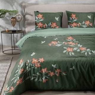 👉 Kussen slop katoen groen Fresh & Co Sleepy Butterfly Lits-jumeaux (240 x 220 cm + 2 kussenslopen) Dekbedovertrek 8719909058273