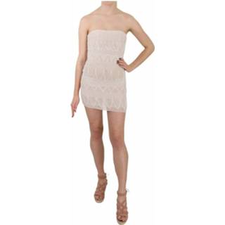 👉 Dress beige vrouwen Beaded Short Mini Gown John Richmond , Dames