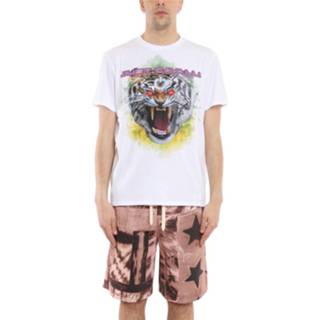 👉 Print T-shirt wit XL mannen Tiger Just Cavalli , Heren