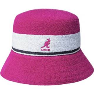 👉 Bermuda roze m vrouwen Stripe Bucket Hat K3326St Kangol , Dames