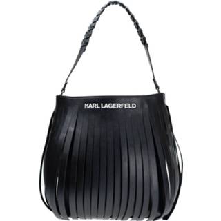 👉 Zwart onesize vrouwen Bolso Hobo K/Fringes Karl Lagerfeld , Dames 1220006984275