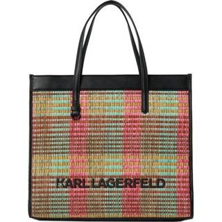 👉 Bruin onesize vrouwen Raffia Tote BAG Karl Lagerfeld , Dames 8409029006123