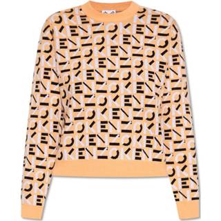 👉 Sweater oranje XL vrouwen with monogram Kenzo , Dames