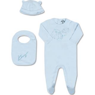 👉 Rompertje blauw unisex Romper, beanie and bib set Kenzo ,