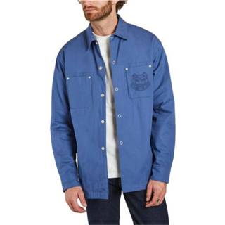 👉 Overshirt blauw XS mannen Lined Kenzo , Heren 3612230247727