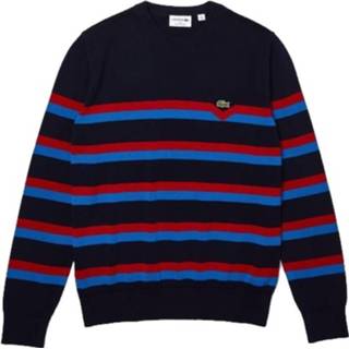 👉 Sweater blauw XL mannen Striped Cotton Lacoste , Heren 1656764939798