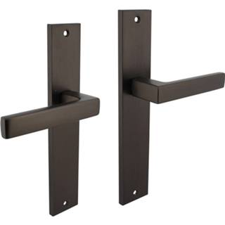 👉 Deurkruk antraciet zamac Intersteel Hera op schild blind - 8714186555392