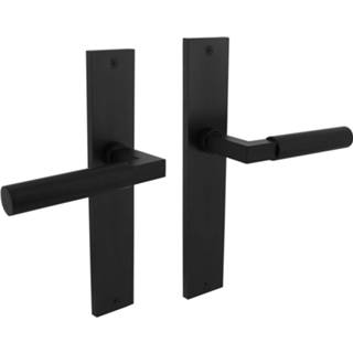 Deurkruk zwart zamac Intersteel Bau-Stil op schild blind - mat 8714186555064