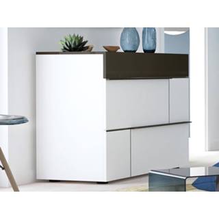 👉 Commode wit grijs PADEL 3 lades hoogglans wit/moonstone 5400943229851