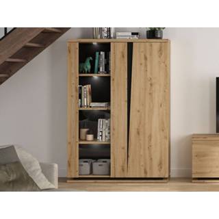 👉 Vitrinekast eik JACKY 2 deuren artisan zonder led 5400943230383