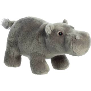 👉 Pluche dier multi stof kinderen dieren knuffels nijlpaard van 27 cm