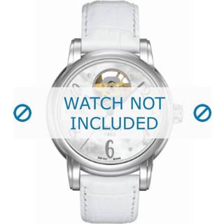 👉 Horlogeband wit croco leder vrouwen Tissot T050.207.A Lady Heart Dressport - T610029084 / T050.217.A T906.217.A 16mm + stiksel