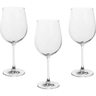 👉 Wijnglas rode transparant glas Set van 6x grote wijnglazen voor wijn 610 ml