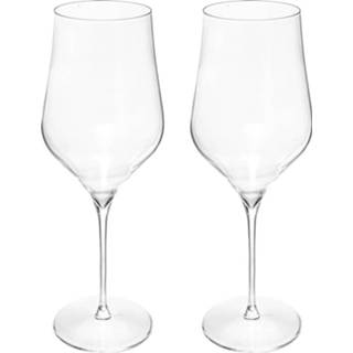 👉 Wijnglas rode transparant glas Set van 4x grote wijnglazen voor wijn Rhone 740 ml