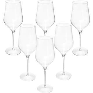 👉 Wijnglas rode transparant glas Set van 6x grote wijnglazen voor wijn Rhone 740 ml