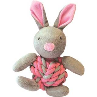 👉 Roze pluche Little rascals knottie bunny touwbal konijn 20X15X8 CM